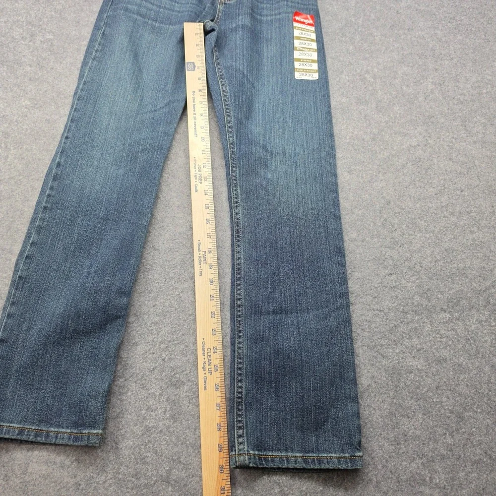 Wrangler Five Star Men Slim Straight Leg Jeans 28x30 Blue Denim 1092SSWJS